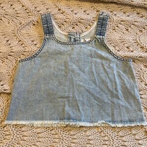 Zara Blue Denim Kids Tank Top